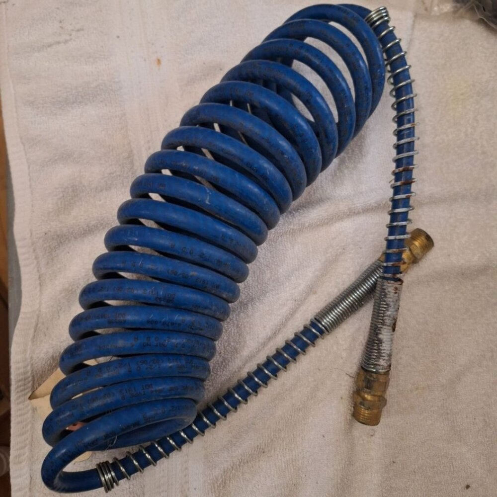 Phillips 15 Foot‎ Blue Coil Air Lines Hose Power Grip 12 Inch Leads